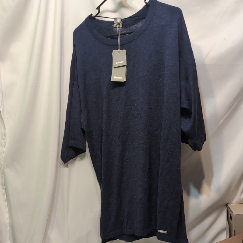 Bench Women's Blue Oversized Tee Shirt Size Small NWT